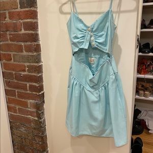 Blue cutout dress